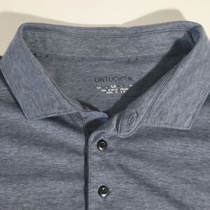 Untuckit Polo Shirt Mens XX Large Light Blue Short Sleeve 100% Cotton